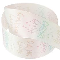Prodotto Nastro regalo Decorazione compleanno Happy Birthday 40mm 15m