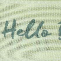 Prodotto Nastro regalo "Hello Baby", nastro decorativo per battesimo, verde, 25 mm, 16 m