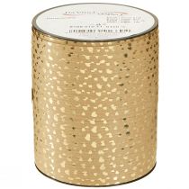 Prodotto Nastro regalo per arricciare il nastro con cuori marrone oro 10 mm 100 m