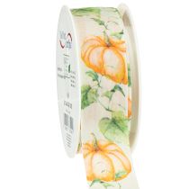 Prodotto Nastro regalo zucca arancione autunnale 40mm 15m