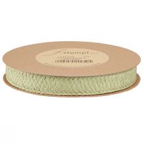 Prodotto Nastro regalo Nastro intrecciato in carta verde 20 mm 10 m