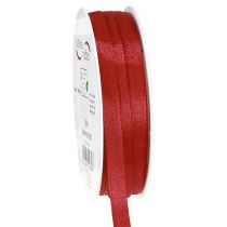 Prodotto Nastro regalo rosso, nastro decorativo in taffetà, rosso chiaro, 10 mm, 50 m