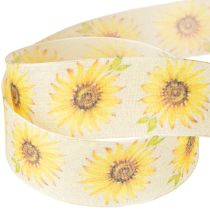 Prodotto Nastro regalo girasoli nastro giallo 40mm 15m