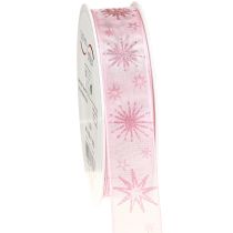 Prodotto Nastro regalo stelle nastro natalizio rosa 25mm 20m