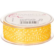 Prodotto Nastro regalo a pois, perfetto per rifinire confezioni e scatole regalo, largo 1,5 cm, lungo 20 m.