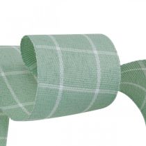 Prodotto Nastro regalo nastro decorativo a scacchi verde pastello 35mm 20m