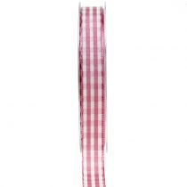 Prodotto Nastro regalo diamanti rosa 15mm 20m