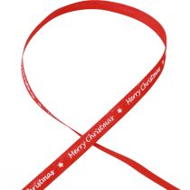 Prodotto Nastro regalo rosso “Buon Natale” in cotone 10mm 100m