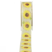Nastro regalo girasoli nastro giallo 40mm 15m