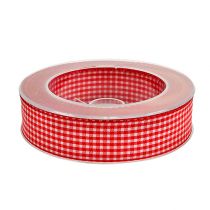 Prodotto Nastro regalo diamanti rosso-bianco 25mm 20m