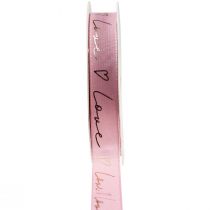 Prodotto Nastro regalo con cuori nastro decorativo oro rosa 15 mm 15 m