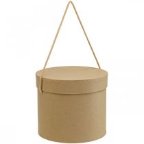 Prodotto Confezione regalo fioriera rotonda beige Ø12,5/14,5/16,5 cm set di 3
