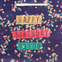 Prodotto Sacchetto regalo compleanno &quot;Buon Compleanno&quot; carta 18×10×23cm 2 pezzi