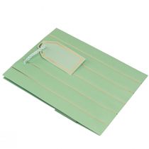 Prodotto Busta regalo verde chiaro righe dorate 18×10×23 cm 1 pz