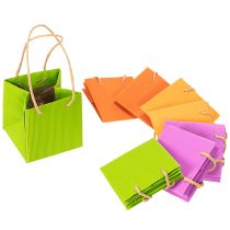 Prodotto Sacchetto regalo, sacchetto di carta con manici, confezione colorata, 10,5 cm, 8 pezzi