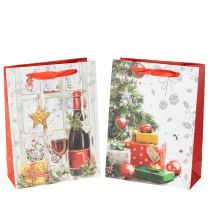 Prodotto Sacchetto regalo di Natale 8cm x 18cm H24cm set di 2