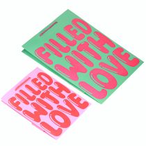 Prodotto Borsa regalo con manici Filled with Love A36/23cm Set da 2