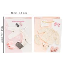 Prodotto Sacchetti regalo per neonate, sacchetti regalo per la nascita, 23×18 cm, 2 pezzi