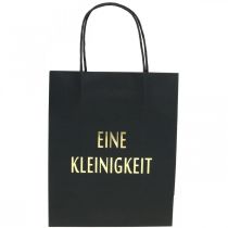 Sacchetti regalo di carta &quot;A little Something&quot; nero 20×11×25cm 6pz