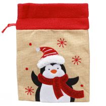 Prodotto Sacchetti regalo Natale Babbo Natale effetto juta 20×23 cm 3pz