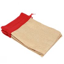Prodotto Sacchetti regalo Natale Babbo Natale effetto juta 20×23 cm 3pz