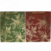 Sacchetti regalo Natale Sacchetti di Natale vischio 26×32cm 2pz