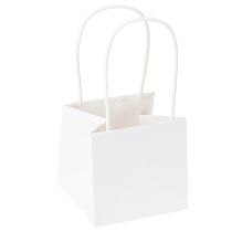 Prodotto Buste regalo con manici carta oro bianco cm 8,5×8,5×8 12 pz