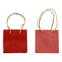 Prodotto Buste regalo buste di carta con manico rosso 12×12×12cm 6pz