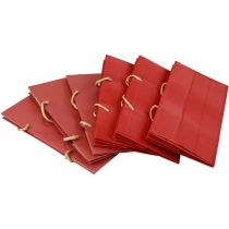 Prodotto Buste regalo buste di carta rosse con manico 24×12×12cm 6pz