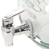 Prodotto Set dispenser in vetro con rubinetto e 4 bicchieri H25,5cm