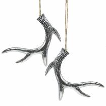 Prodotto Corna Decorazione da appendere argento antico 12 cm x 11 cm 4 pezzi
