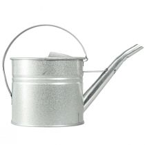Prodotto Annaffiatoio decorativo vintage, metallo, argento, fioriera da 1,25 l