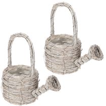 Prodotto Annaffiatoio decorativo con un raffinato design intrecciato per un elegante arredamento della casa, 26 cm