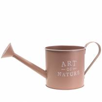 Prodotto Vaso decorativo per fiori/annaffiatoio vintage, zinco rosa antico, Ø16,5cm H17cm