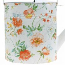 Prodotto Annaffiatoio decorativo vintage in metallo con motivo a rose, decorazione estiva da giardino, nostalgico vaso da piantagione, H31,5 cm