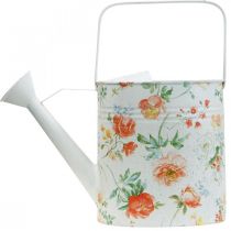 Prodotto Annaffiatoio decorativo vintage in metallo con motivo a rose, decorazione estiva da giardino, nostalgico vaso da piantagione, H31,5 cm