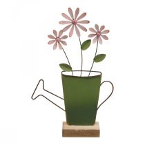Decorazione per annaffiatoio decorazione da tavolo in metallo color ruggine 23,5/24 cm 2pz