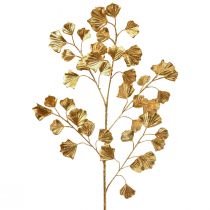 Ramo di Gingko pianta artificiale decorativa bronzo glitter 84 cm