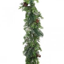 Ghirlanda natalizia ghirlanda decorativa con coni verde 182 cm