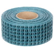 Prodotto Nastro decorativo a griglia, largo 4,5 cm, blu, per progetti creativi, 10 m