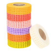 Prodotto Nastro decorativo a rete, colori assortiti, 3 cm x 10 m, 7 pezzi