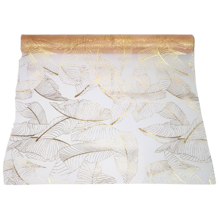 Prodotto Runner da tavolo runner da tavolo autunnale decorazione foglia arancione oro 48x450 cm