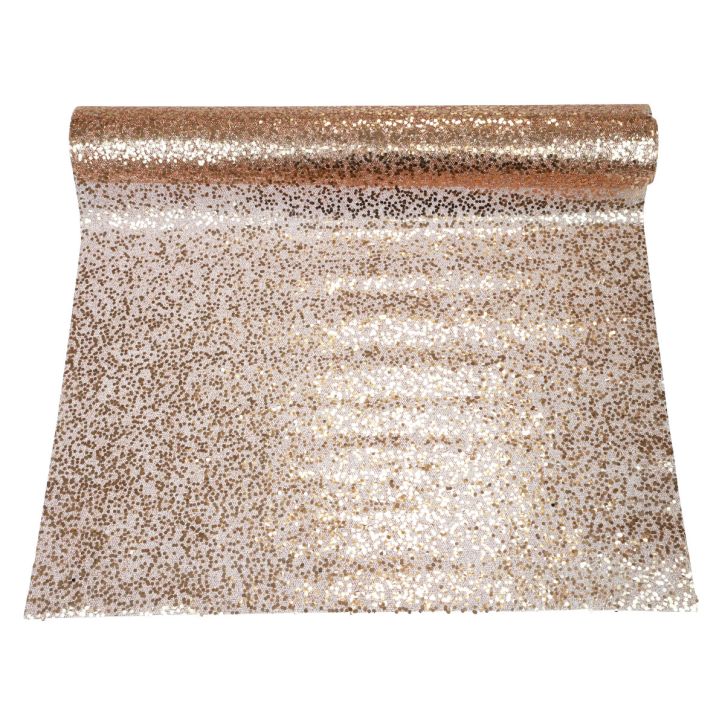 Prodotto Runner da tavolo Runner natalizio in oro rosa 48×450 cm