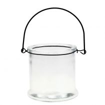 Lanterna in vetro da appendere Ø12cm H12,5cm 2 pezzi