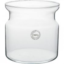 Prodotto Vaso per fiori Vaso in vetro decorativo trasparente Ø19cm H19cm