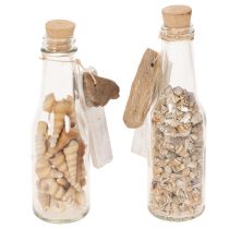 Prodotto Decorazione per bottiglia in vetro con conchiglie e ciondolo, decorazione da tavola a tema marittimo, 17 cm, 2 pezzi
