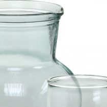 Brocca di vetro con bicchieri, set di bevande per servire bluastro trasparente H20 cm/11,5 cm 5 pezzi