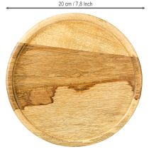 Prodotto Campana in vetro con decorazione in piatto di legno campana per formaggio Ø22cm H16.5cm