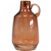 Prodotto Candeliere candelina in vetro decoro vetro marrone H22cm