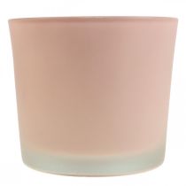 Prodotto Vaso da fiori in vetro rosa, secchio in vetro Ø14,5cm H12,5cm